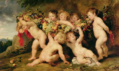 果物のガーランド、1615〜17年頃 作： Peter Paul Rubens